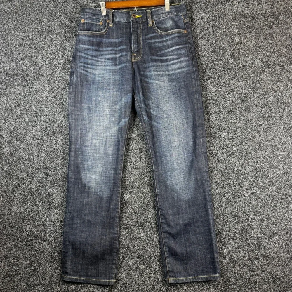 Lucky Brand 329 Classic Straight Jeans Mens 30x30 Dark Wash Stretch Denim Blue